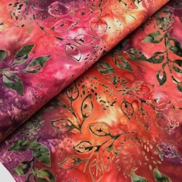 ORANGE - Northwest Sunset - Batikstoff aus Indonesien